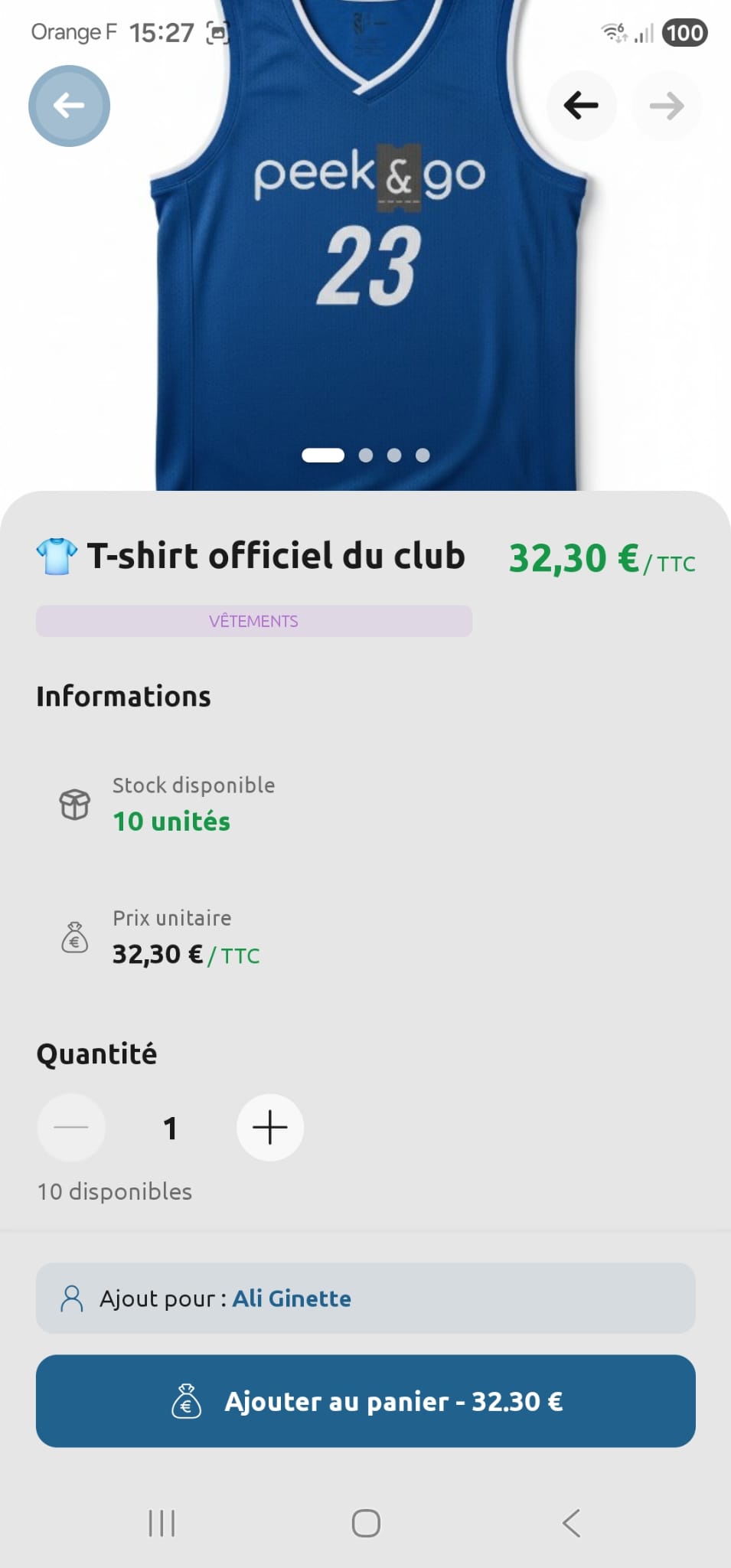 Quantité et stocks