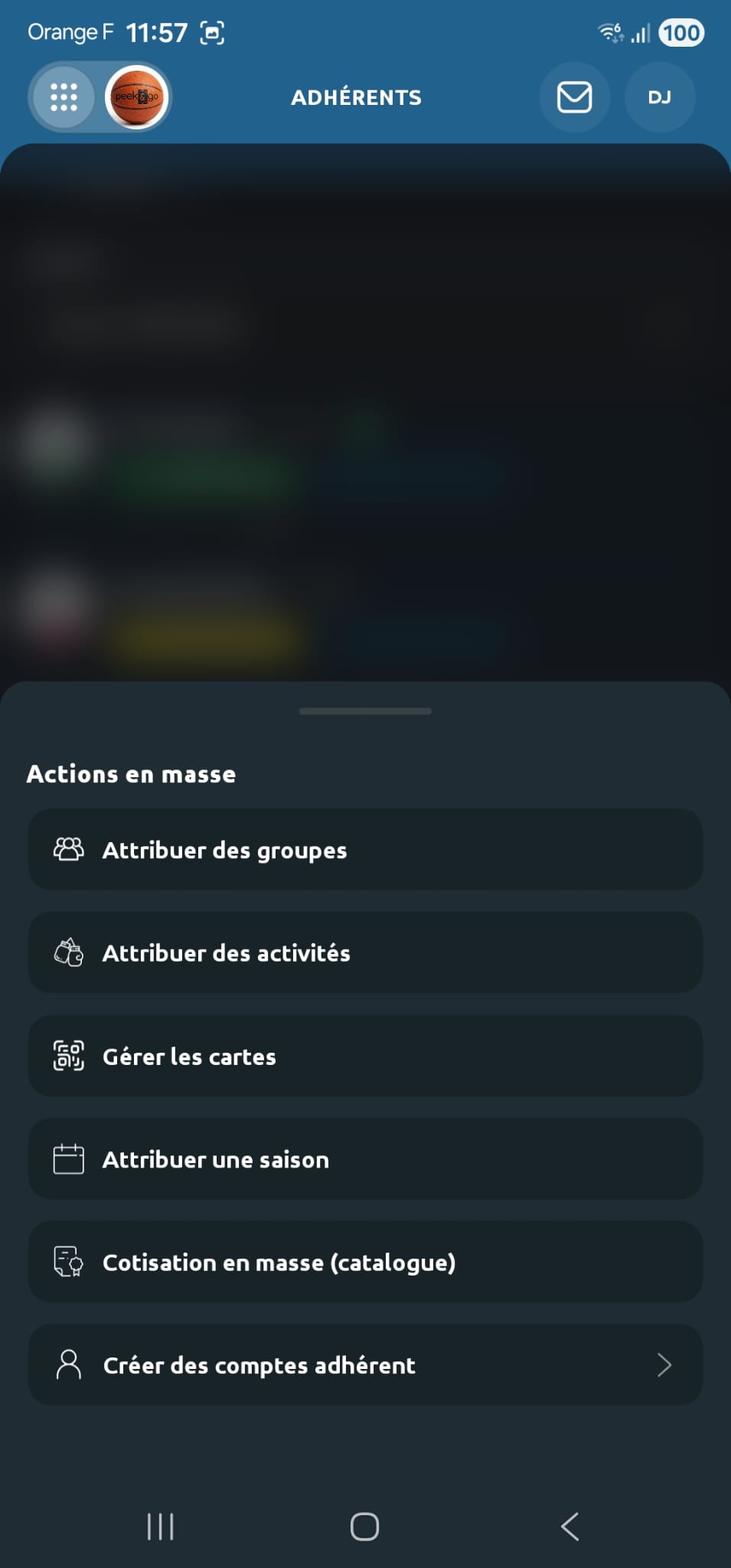 Actions en masse